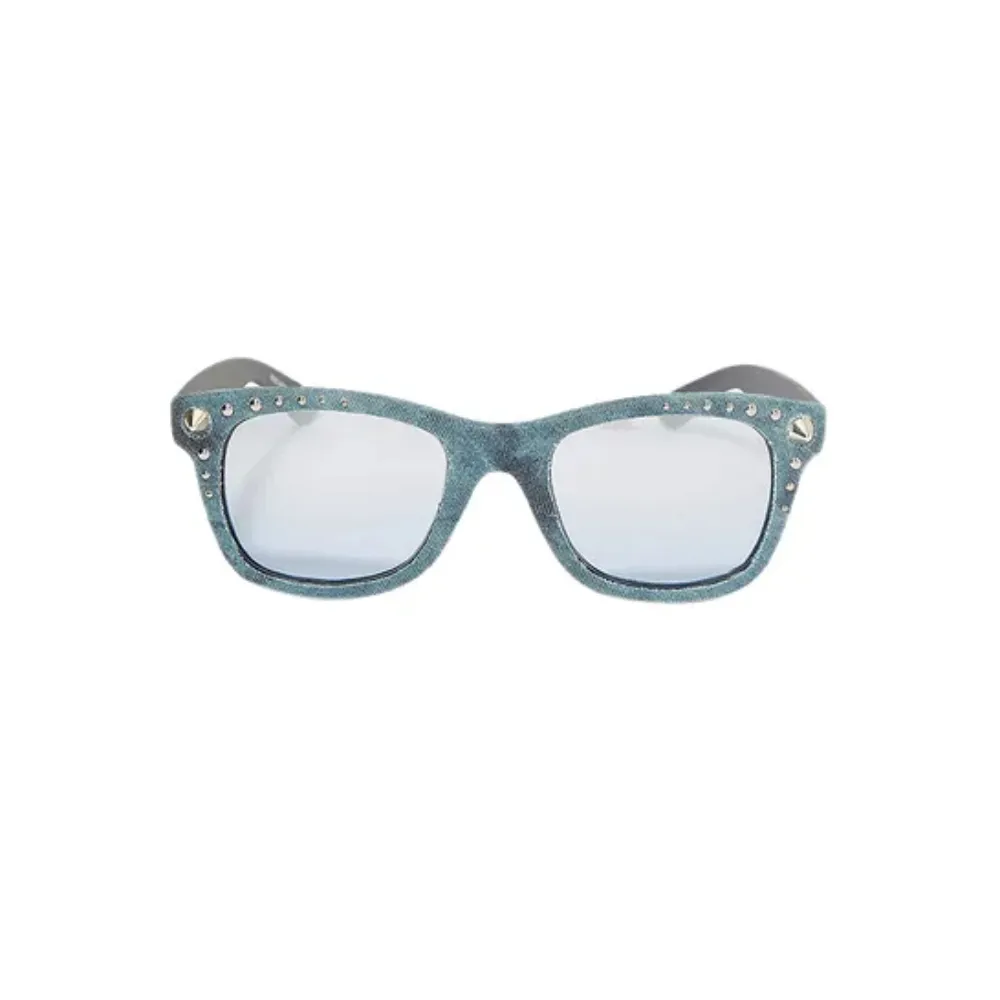 Italia Independent Women s Wayfarer Denim Blue with Stud Designed Acetate Frame 0090RD.028.022