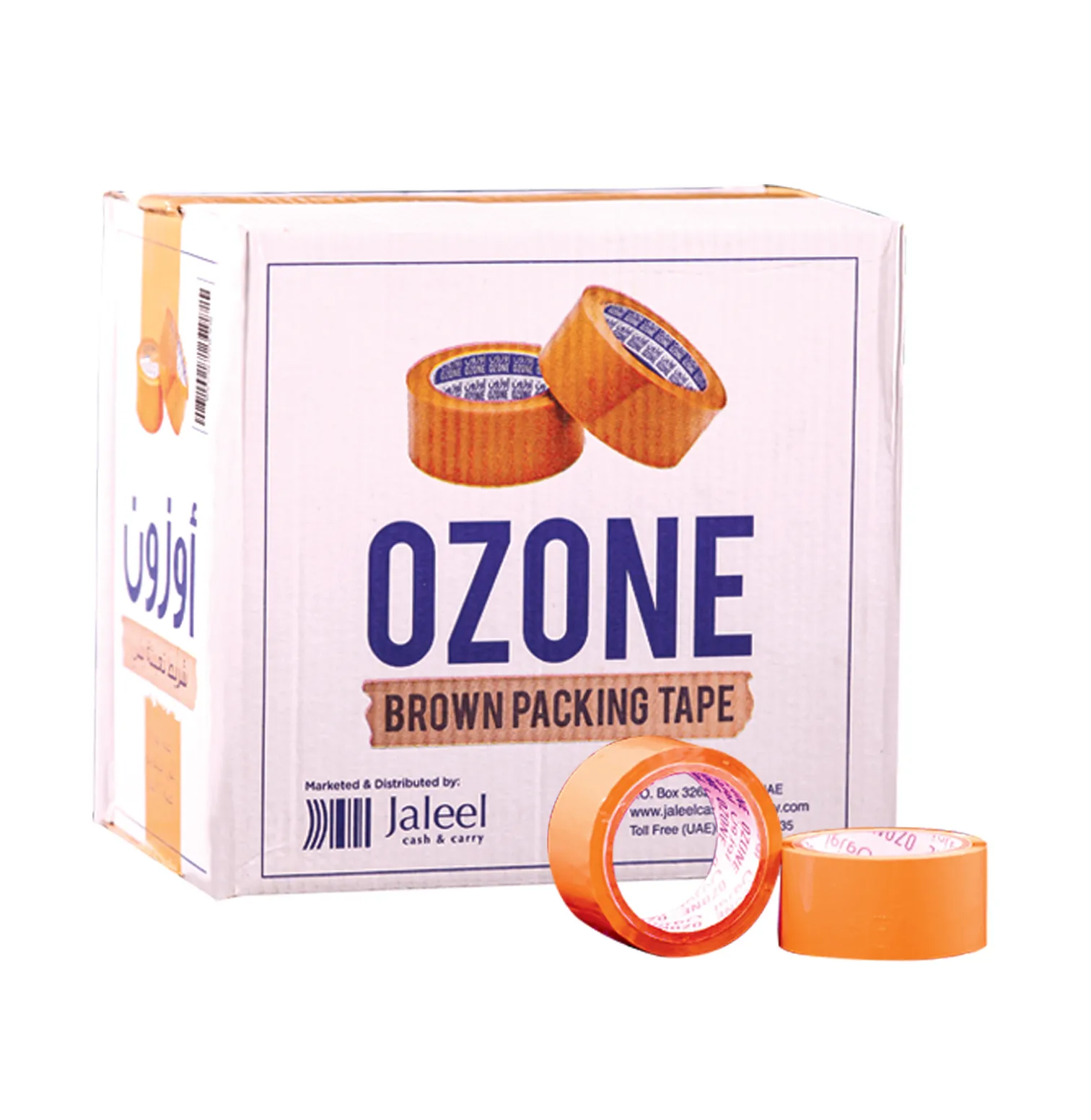 Ozone 6-Piece Opp.Packing Tape, Brown