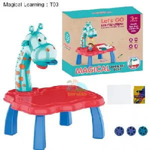 Magical Learning Desk with Animal Lamp