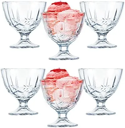 Luminarc Maldives Ice Cream Sundae Cup 6-Pieces Set, 300 ml Capacity