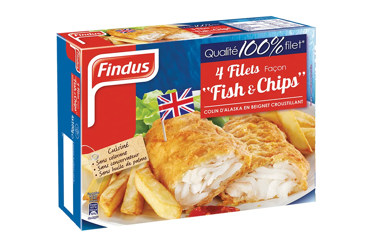 Findus 4 Battered Fillet Fish and Chips