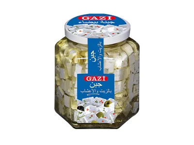 Gazi Soft Cheese Cubes in Oil with Herbs & olives 45 fat