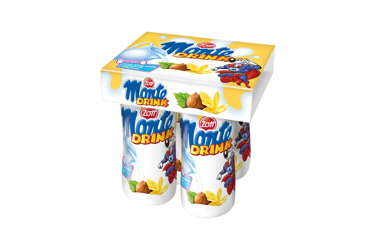 Zott Monte Milk Drink with Vanilla pack of 4