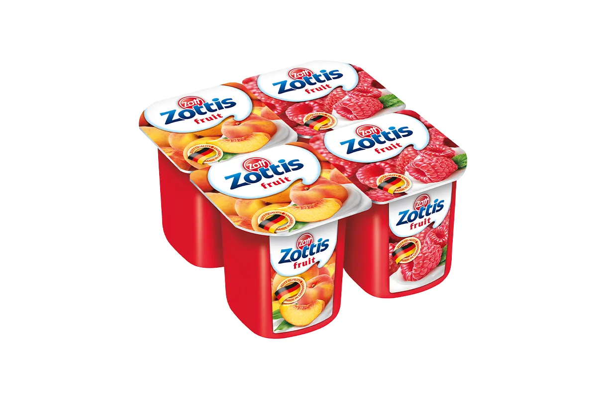 Zott Zottis Low Fat Fruit Yoghurt pack of 4