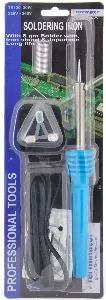 Soldering Iron 20W with 13A plug, 8 Gm Solder Wire, Metal Stand and long life Tip.