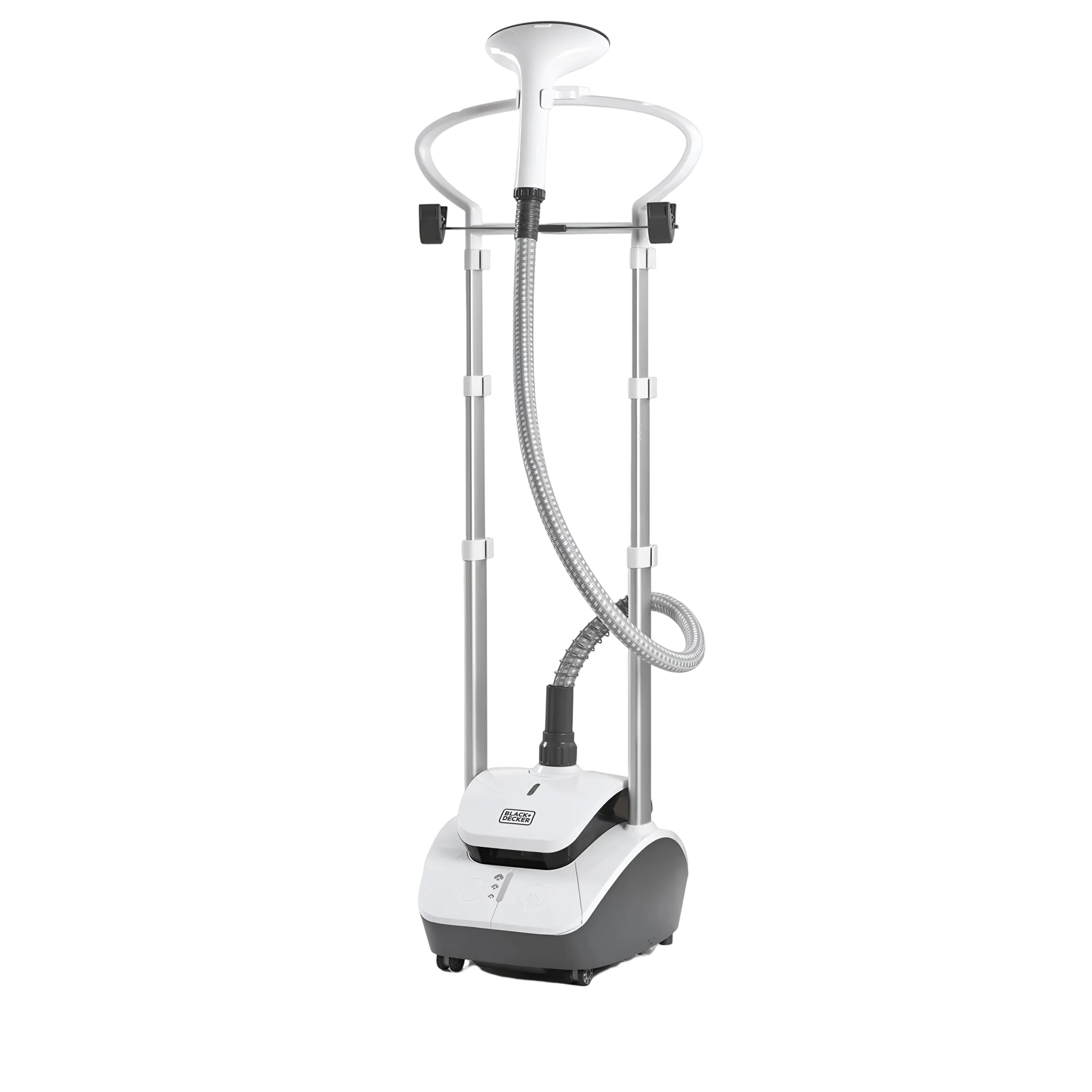 Black+Decker Garment Steamer With 3 Stage And Double Pole 2.4L 2000W GST2000-B5 White/Grey