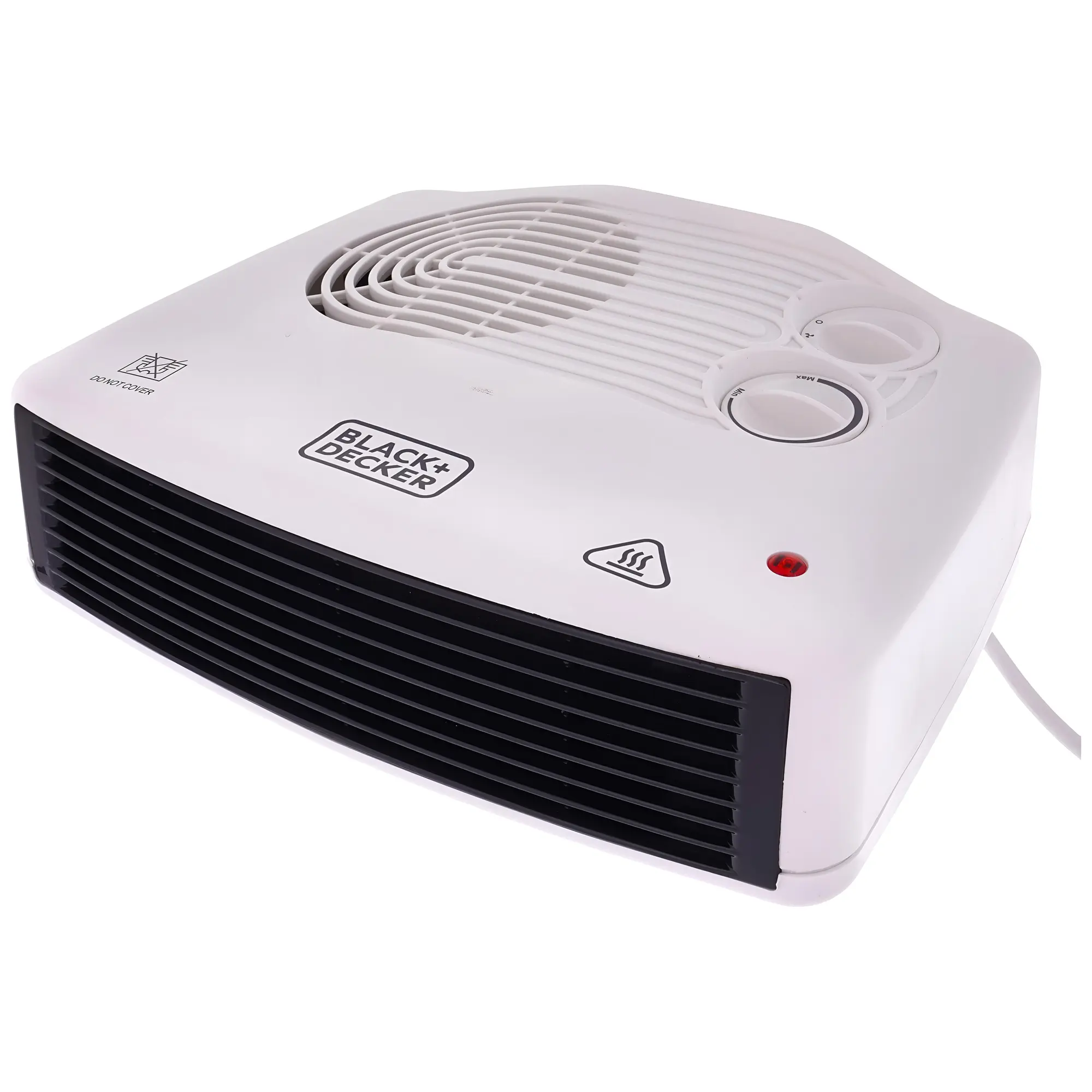 Black+Decker Fan Heater With Dual Heat Setting 2400W HX230-B5 Black/White