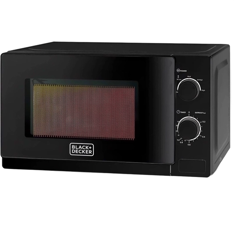 Black+Decker Microwave Oven 20L With Defrost Function MZ2020P-B5 Black