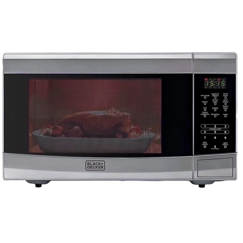 Black+Decker Microwave Oven With Grill 42L MZ42PGSS-B5 Silver