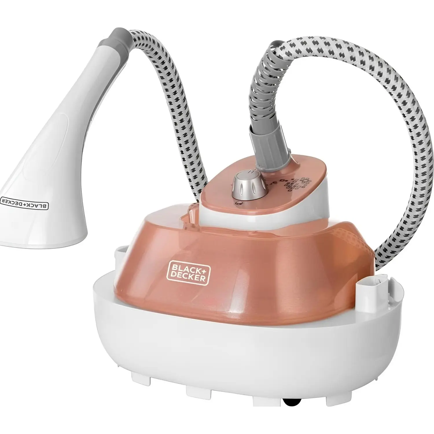 Black+Decker Garment Steamer With 3 Stage And Double Pole 2L 1785W GSTM2050-B5 White/Gold