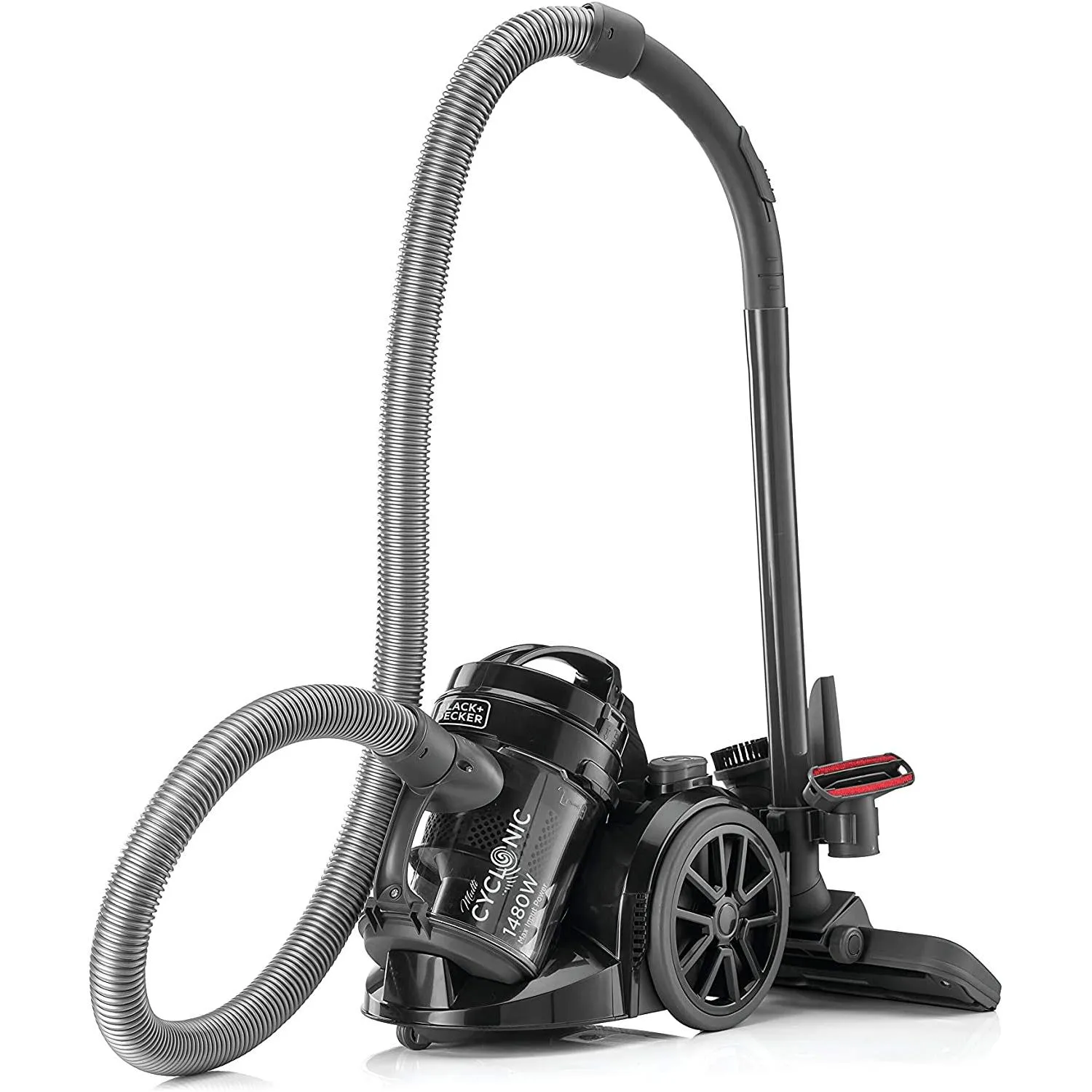 Black+Decker Canister Vacuum Cleaner With Bagless And Multicyclonic Technology 1480W VM1480-B5 Black