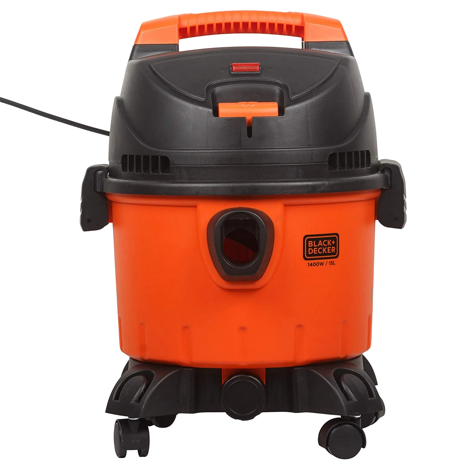 Black+Decker Drum Vacuum Cleaner With Wet And Dry Function 1400W WDBD15-B5 Orange/Black