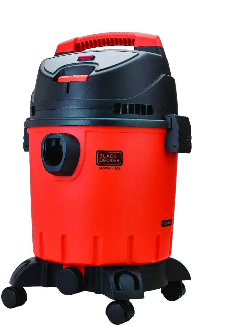 Black+Decker Wet And Dry Tank Drum Vacuum Cleaner 20L 1400W WDBD20-B5 Orange/Black