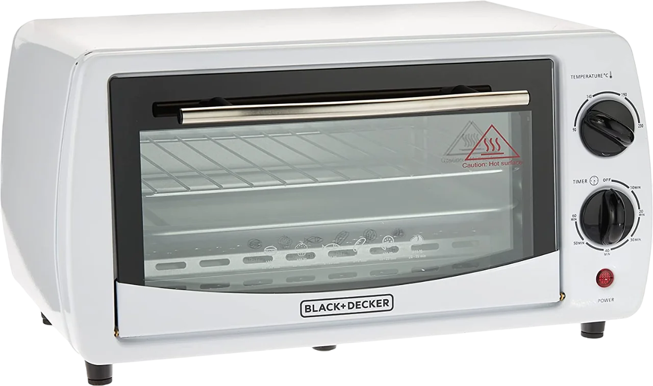 Black+Decker 9L Toaster Oven With Double Glass TRO9DG-B5 White