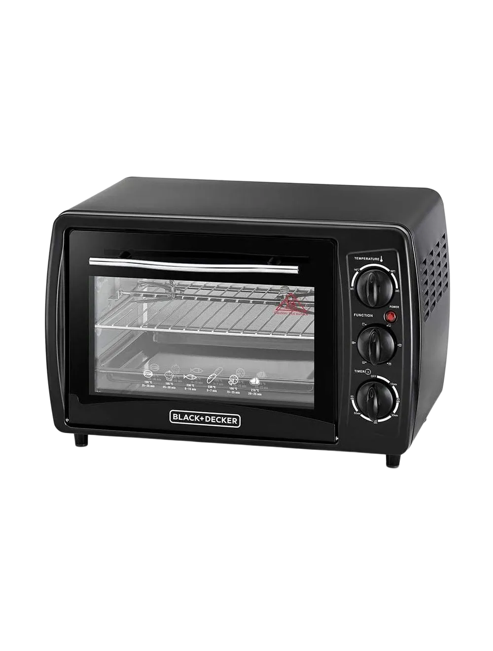Black+Decker 19L Toaster Oven With Double Glass And Rotisserie TRO19RDG-B5 Black