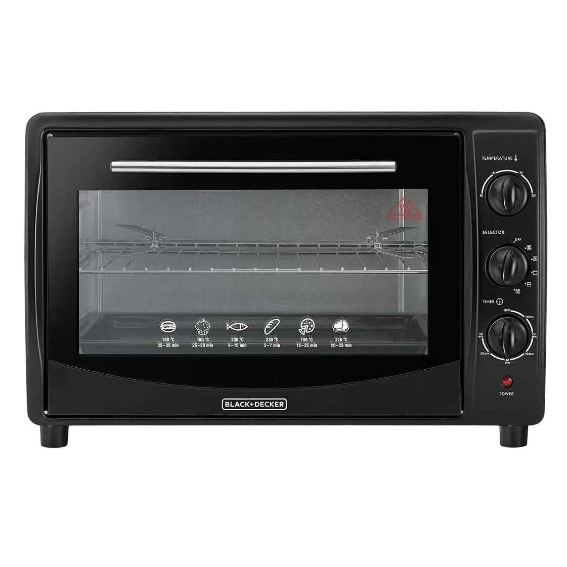 Black+Decker 45L Toaster Oven With Double Glass And Rotisserie TRO45RDG-B5 Black
