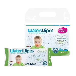 WATER WIPES - BABY WIPES SOAPBERRY VALUE PACK 4 x 60s 