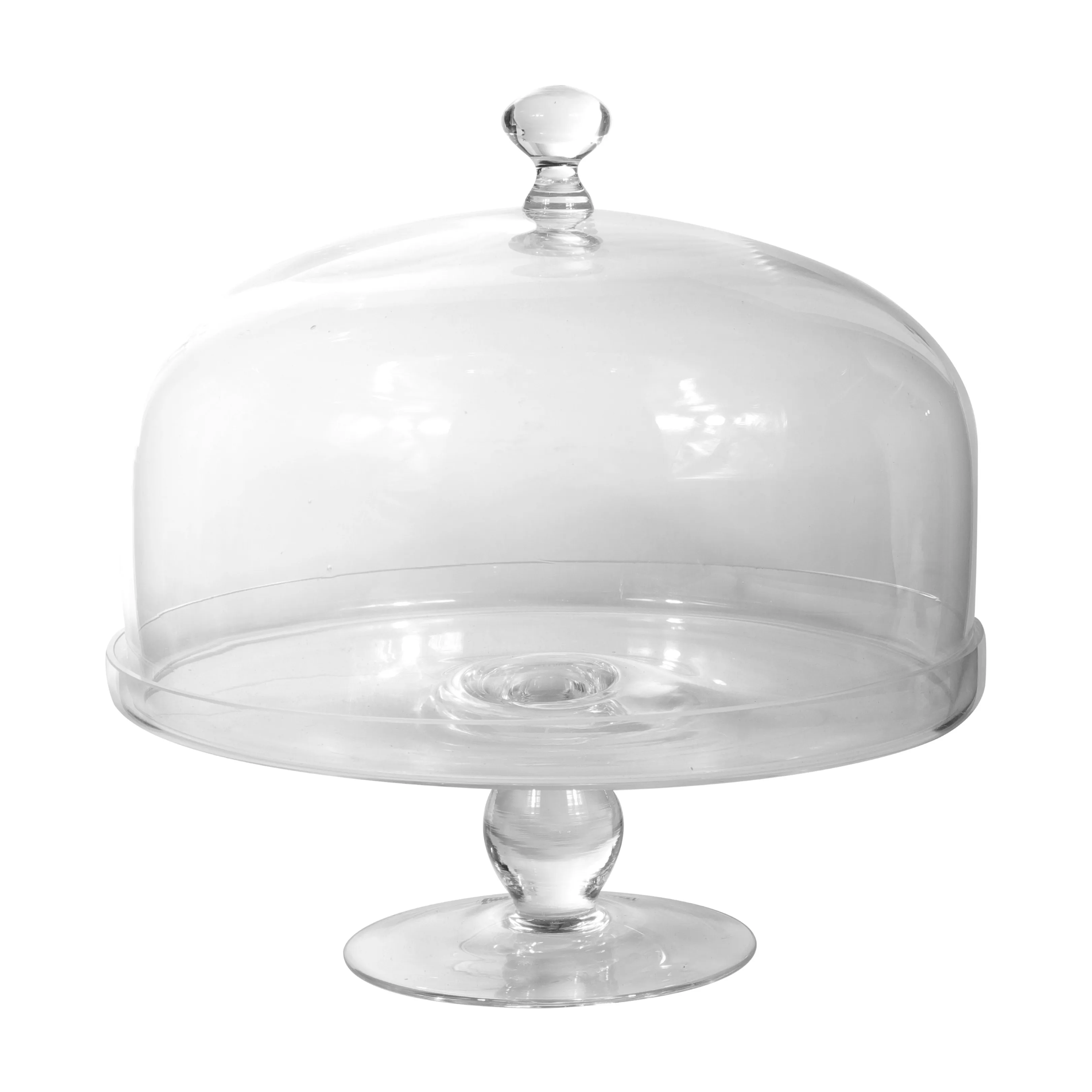Royalford  RF9324 Classic Collection 28cm Ceramic Cake Stand with Glass Dome, Cake Storage, Glass Cake Stand