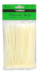 Cable Ties In White Colour (100Pcs In Bag)