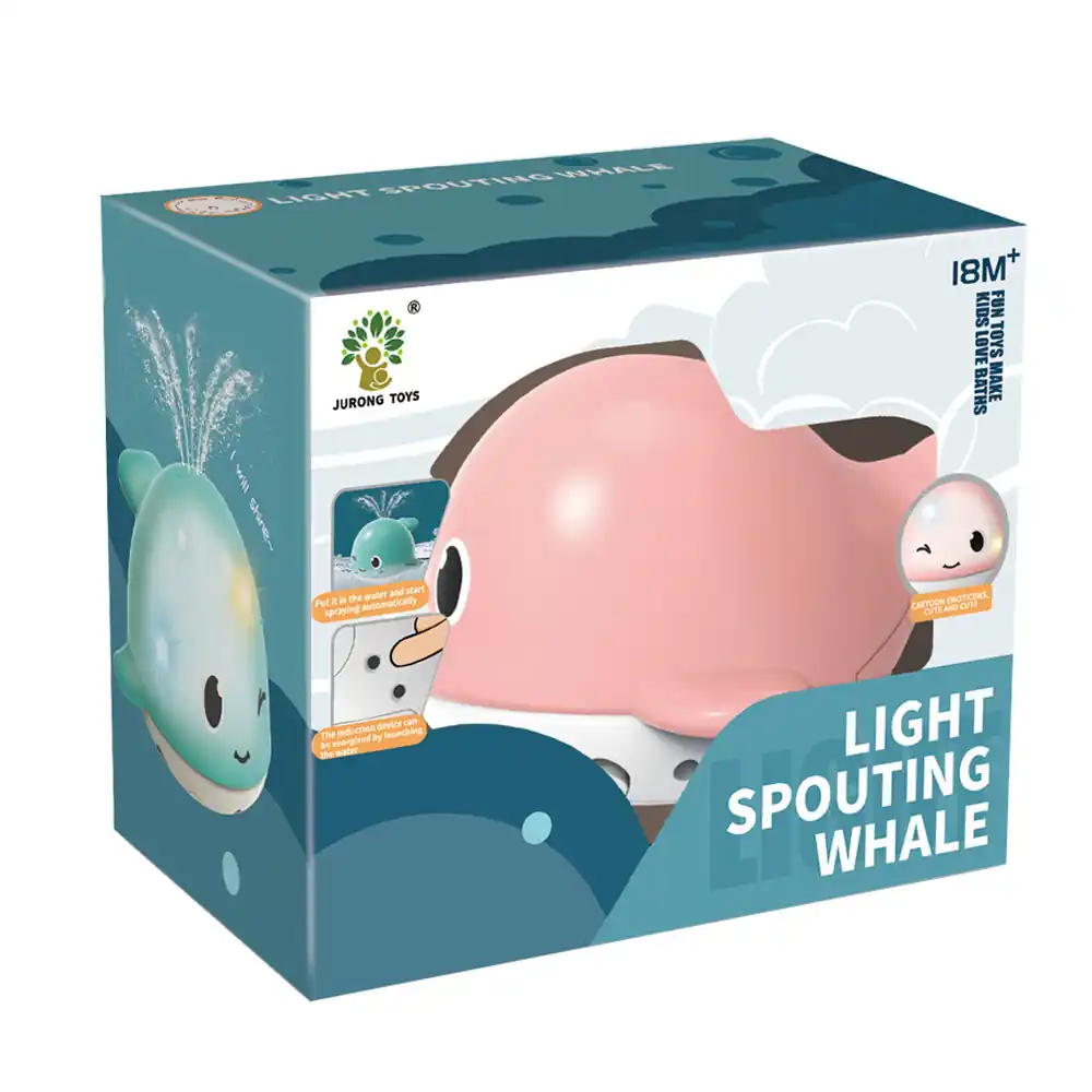 Light spouting whale