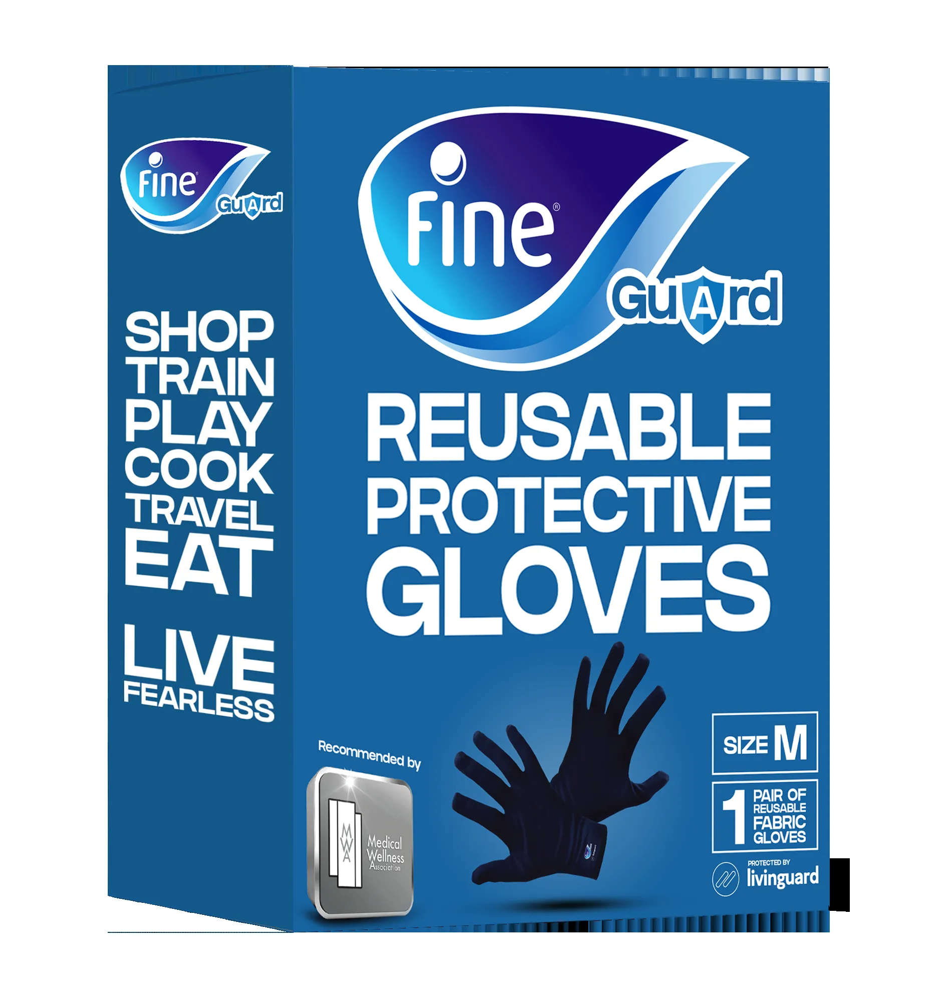 Fine Guard Adult Gloves Livinguard Technology, Infection Prevention Size Medium