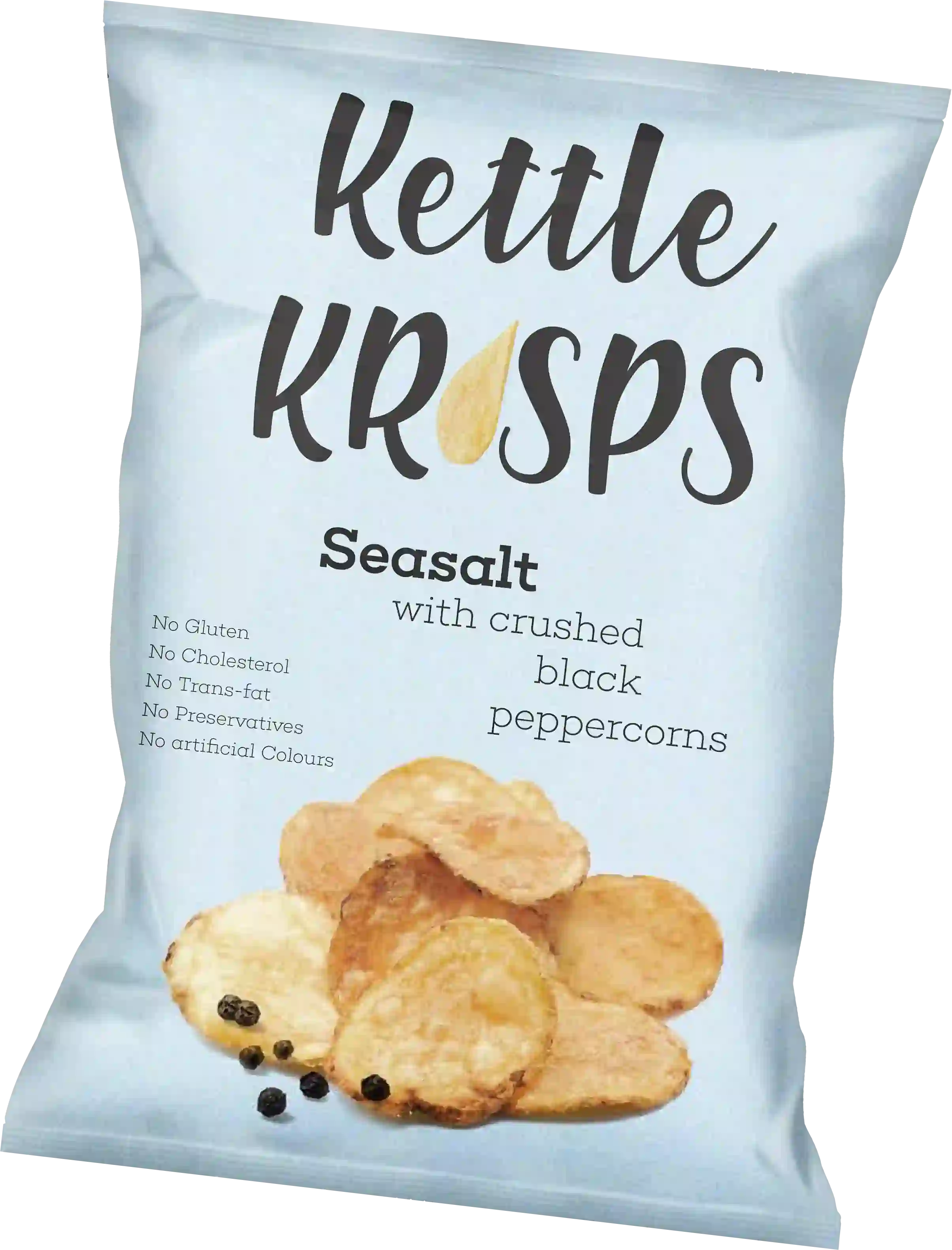 Kettle Krisps Seasalt &Crushed peppercorns POUCH