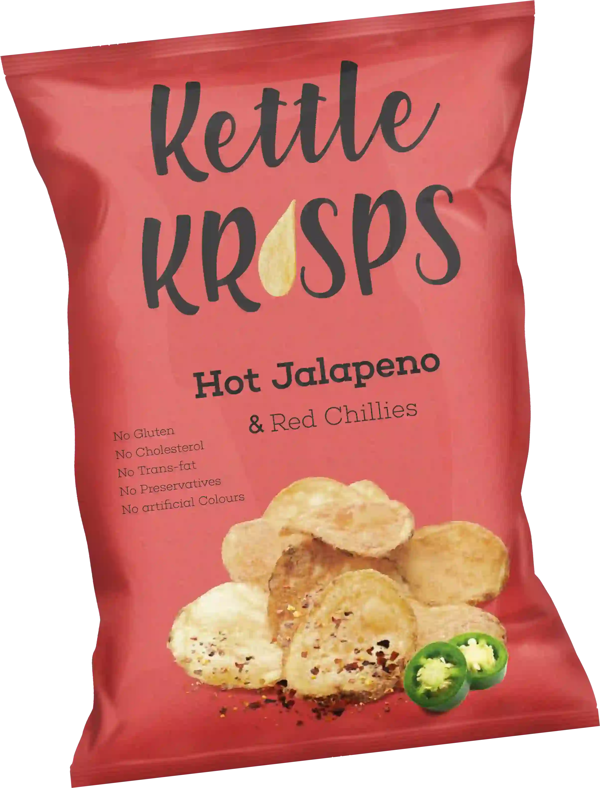 Kettle Krisps Hot Jalapeno & Red Chillies Pouch