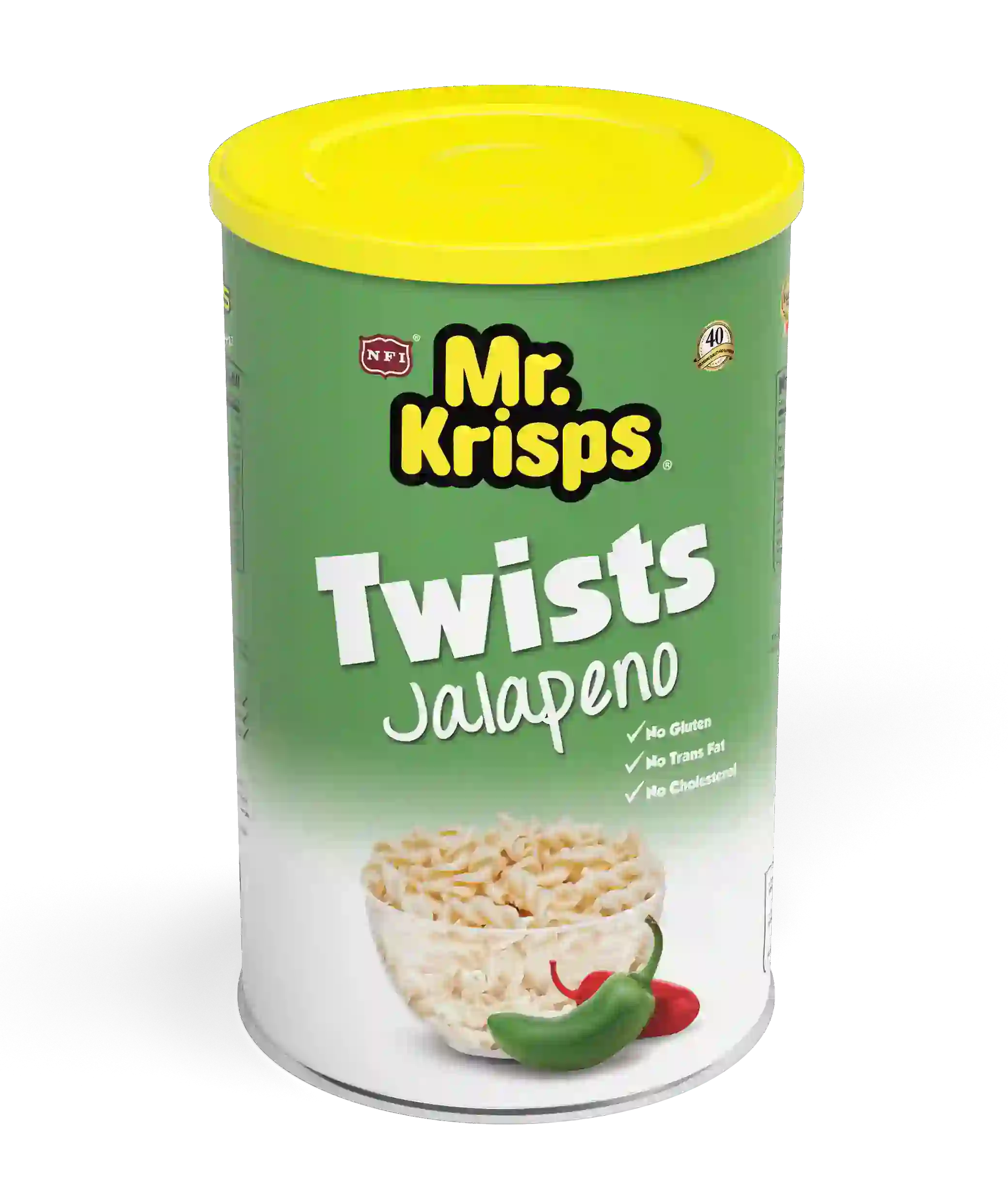 Mr Krisps Twists Jalapeno Canister Canister