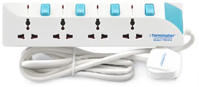 4 Way Extension Socket 10M Cable