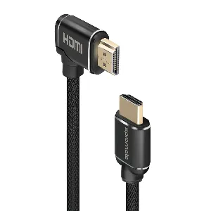Promate HDMI Cable, High-Speed 90 Degree Right-Angle 4K HDMI 1.5M Cable with 3D Video Support and 24K Gold Plated Connectors for HDTVâ€™s Projectors, Computers, LED TV, and game consoles, Pro