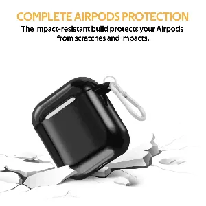 Promate AirPods Case, Premium Quality Full Protective Dual Layered Electroplated Hard Case Cover with Carabiner Clip and Wireless Charging Compatible for Apple AirPods and AirPods 2, NeonCase