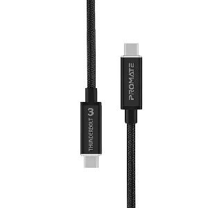 Promate 100W USB- C Power Delivery Cable, Powerful Type-C Thunderbolt 3 Charging Cable with Ultra HD 5K Display Support, 40Gbps Data Speed and Over-Current Protection for MacBook Pro, Galaxy
