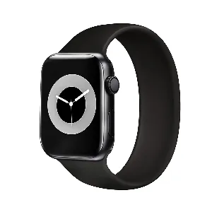 Promate Solo Loop Strap for Apple Watch 42mm/44mm, Durable Stretchy Silicone Loop Sport Wristband with Sweat-Proof Design for Apple Watch Series 1/2/3/4/5/6/SE, Wrist Size-M(175-185mm), Loop-