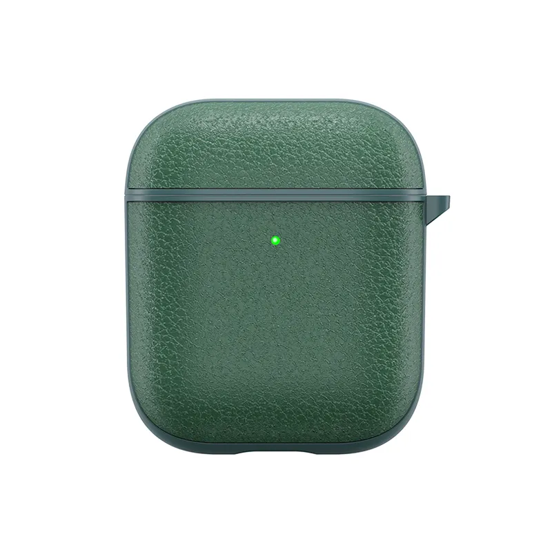 WIWU Calfskin Genuine Leather Airpods Case - Green