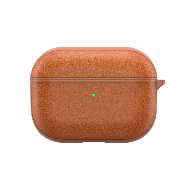 WIWU Calfskin Genuine Leather Airpods Pro Case - Brown