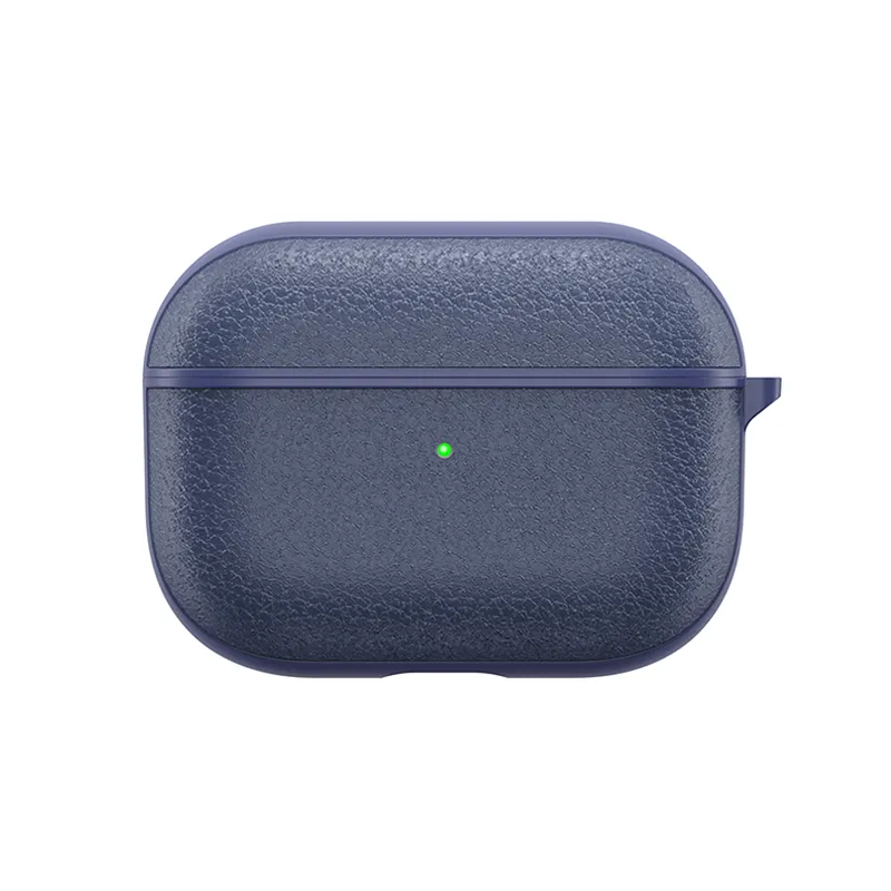 WIWU Calfskin Genuine Leather Airpods Pro Case - Blue