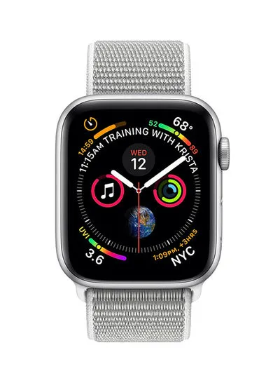 Apple Watch Series 4 GPS + Cellular Silver Aluminium Case With Sport Loop 44mm Seashell