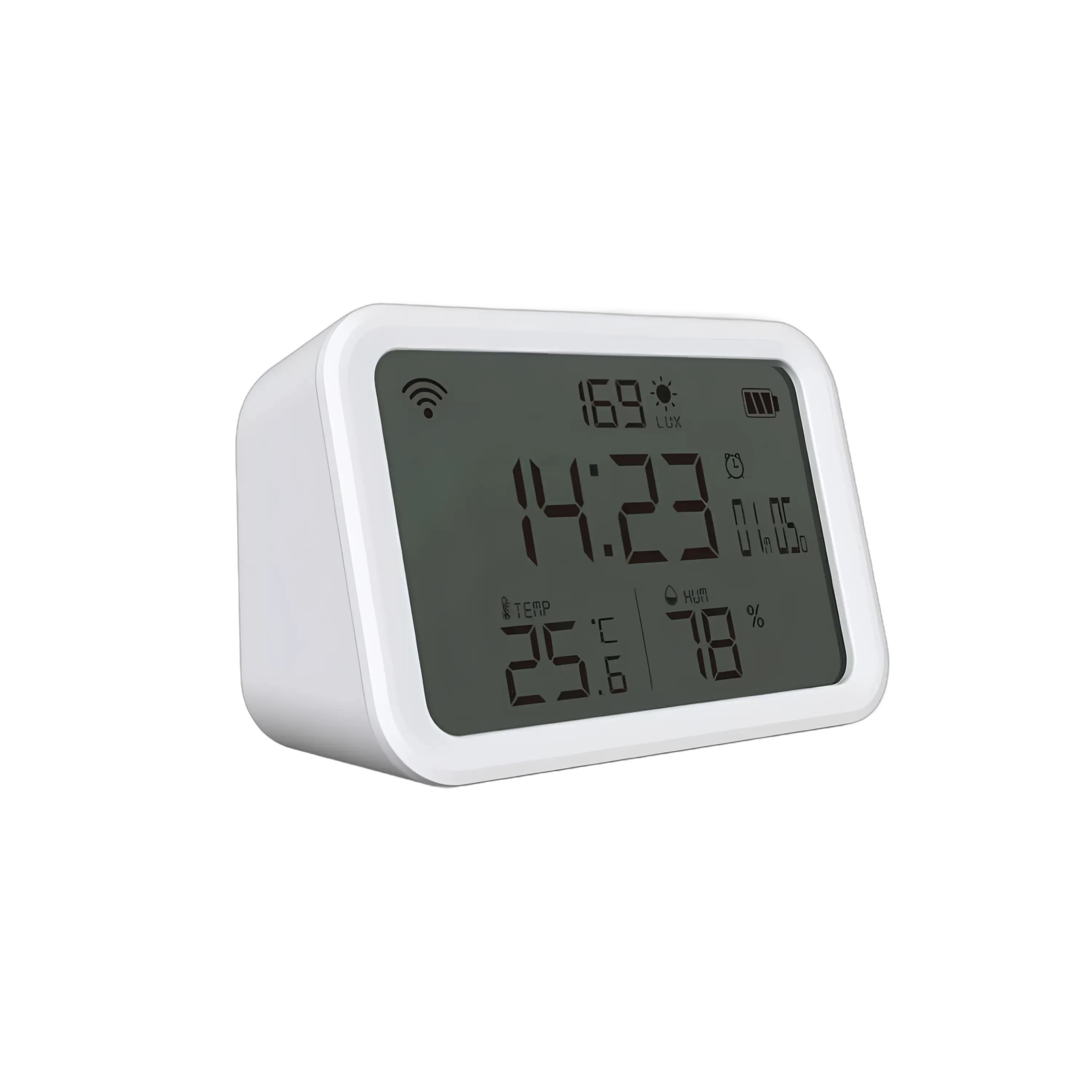Porodo Lifestyle Wi-Fi Smart Clock With Ambience Sensor White