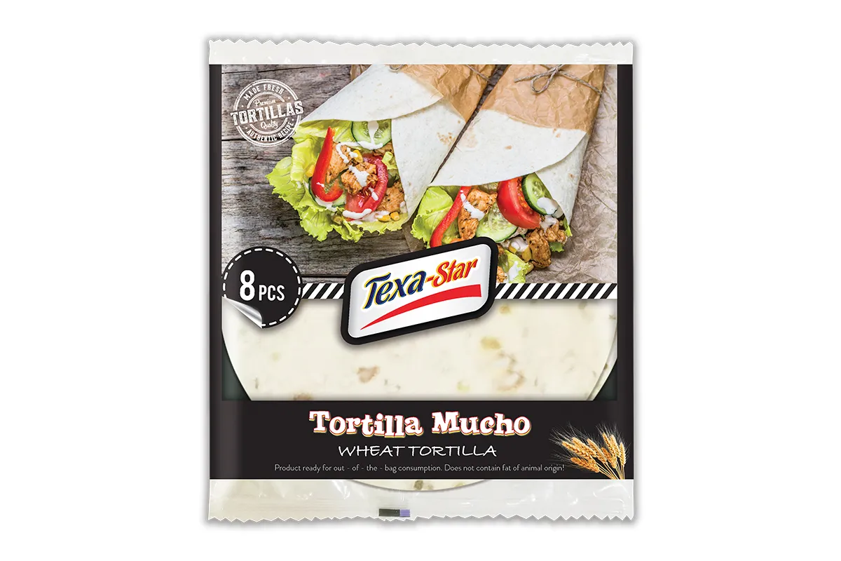 Texa Star Wheat Tortilla Mucho 20, 8 sheets