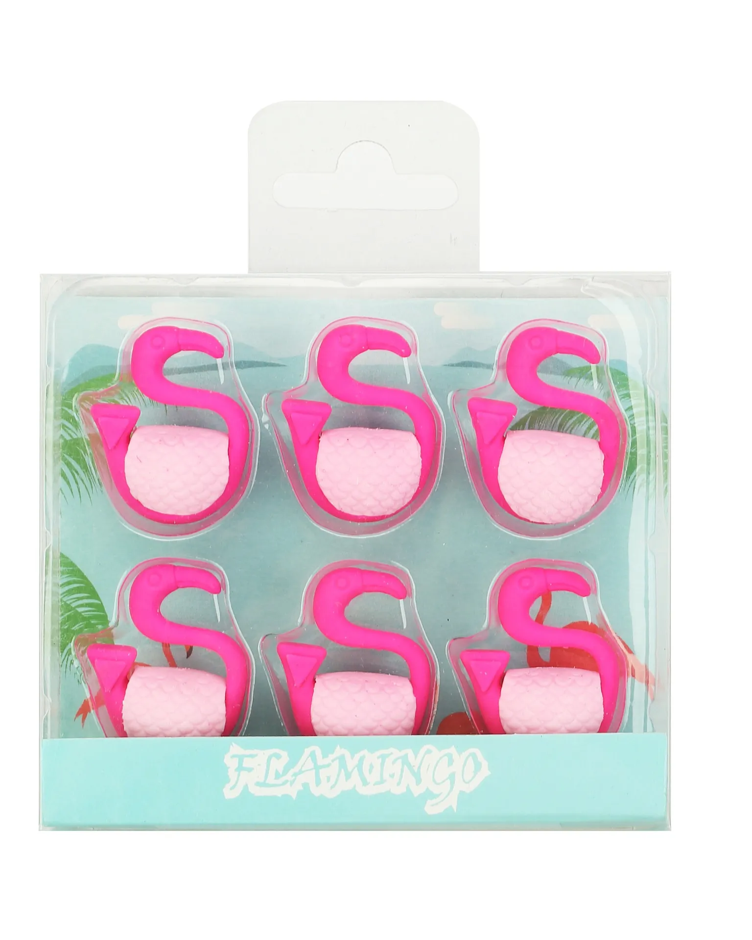 Flamingo Eraser Set