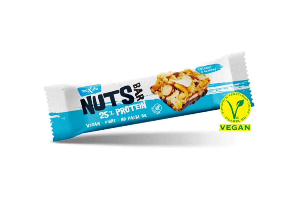 Maxsport Coconut & Almond Nuts Bar Gf Vegan