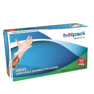 HOTPACK-VINYL GLOVESS SMALL-100PIECESX10PKT