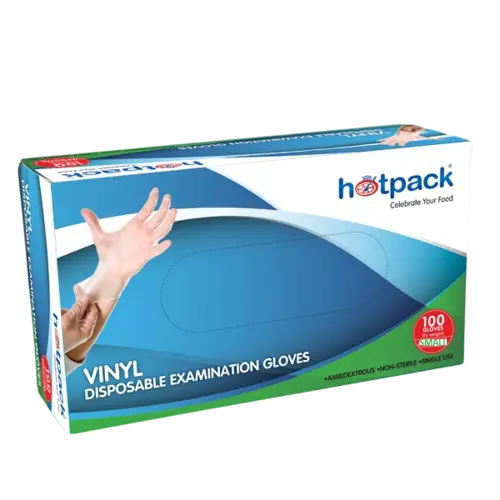 HOTPACK-VINYL GLOVESS LARGE -100PIECESX10PKT