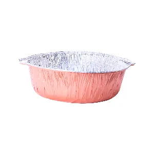 HOTPACK | ALUMINIUM COLOR POT CONTAINER WITH HOOD 29CM | 100 SETS