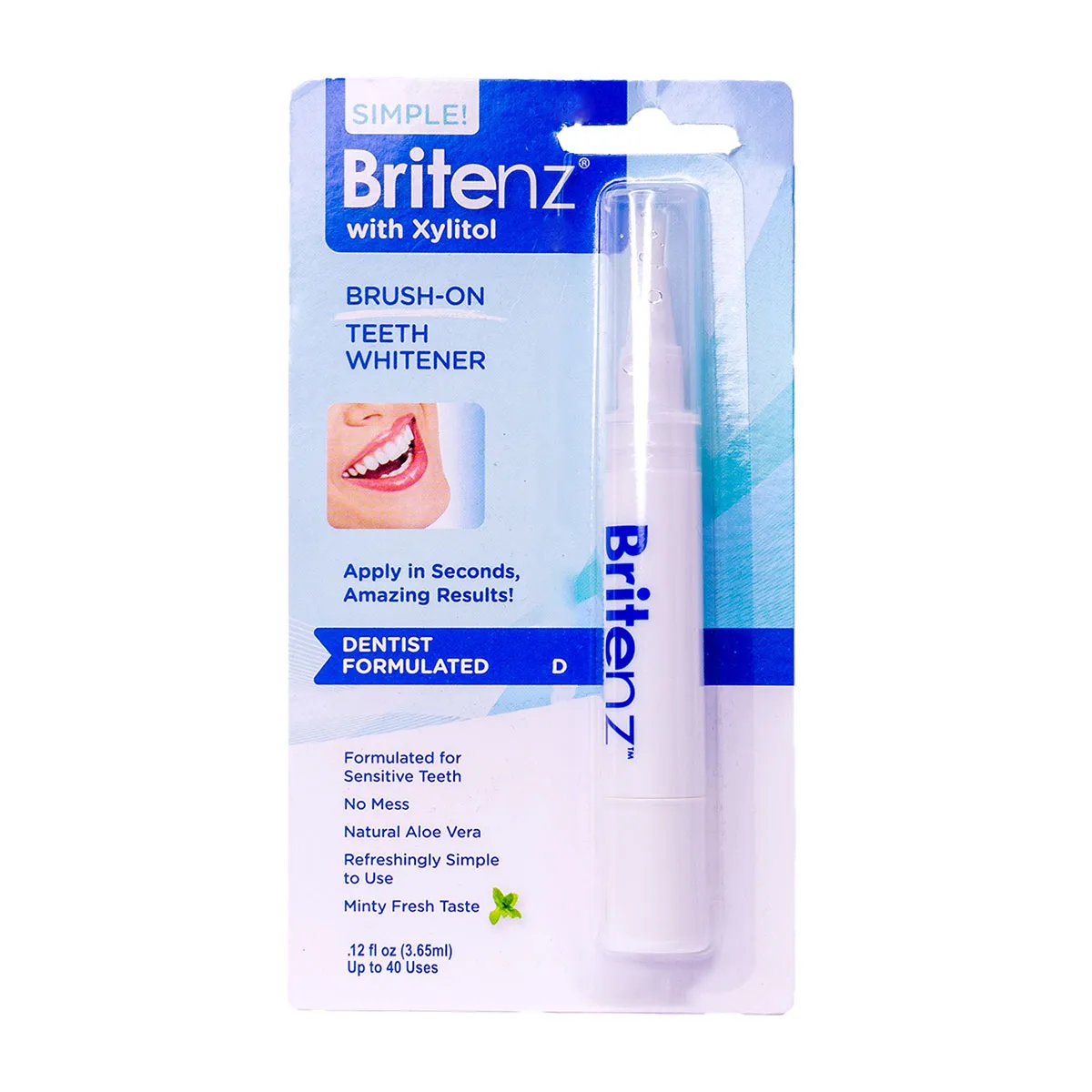 Britenz Natural Teeth Whitening Pen Gel_Xylitol Aloe Vera _3.65ml