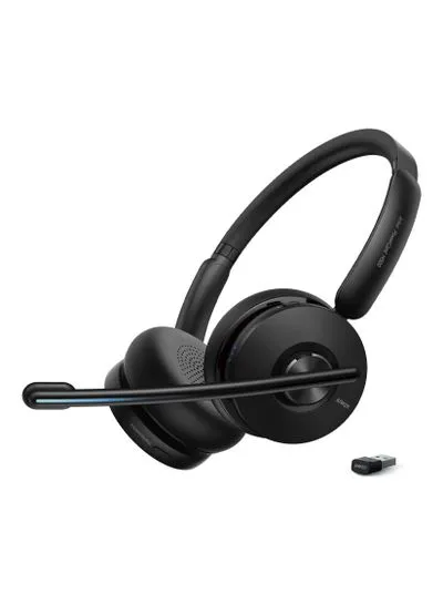 Anker PowerConf H500, Bluetooth Dual-Ear Headset with Microphone, Audio Recording and Meeting Transcription, AI-Enhanced Calls, Compatible with Video Conference Platforms, 24H Talk Time