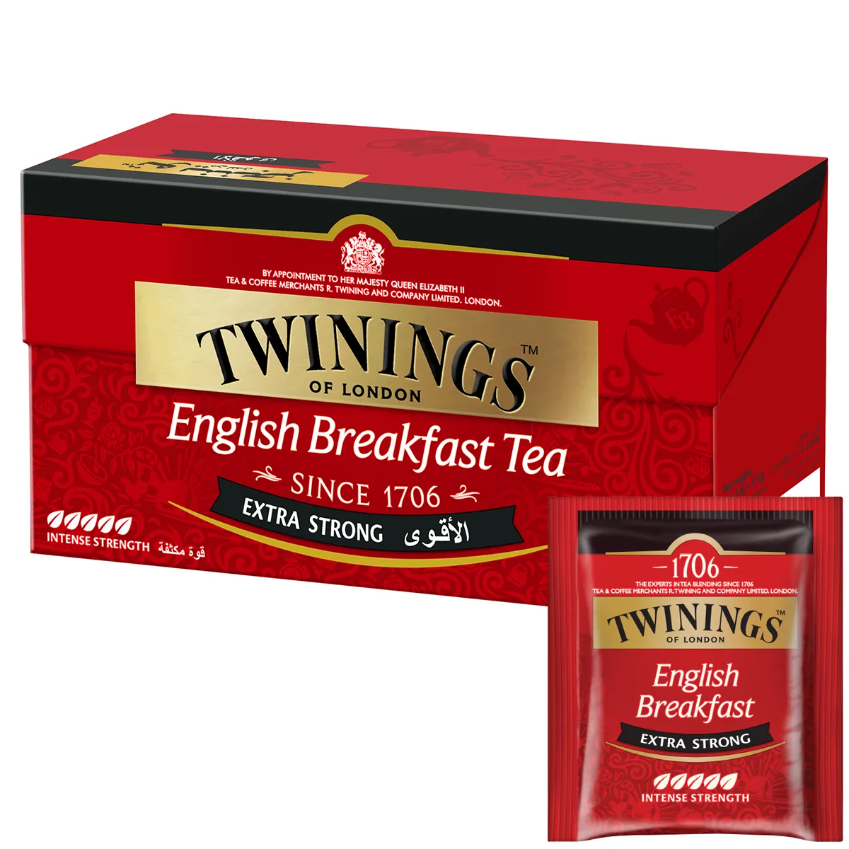 Twinings English Breakfast Extra Strong Black Tea 25 Tea Bags