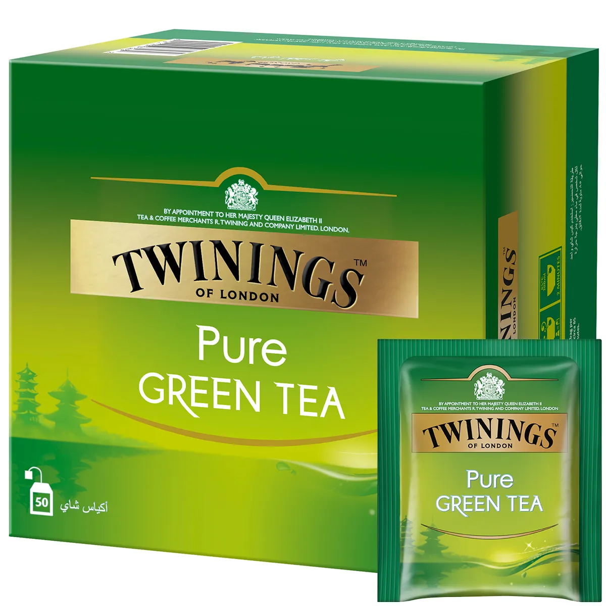 Twinings Pure Green Tea 50 Tea Bags