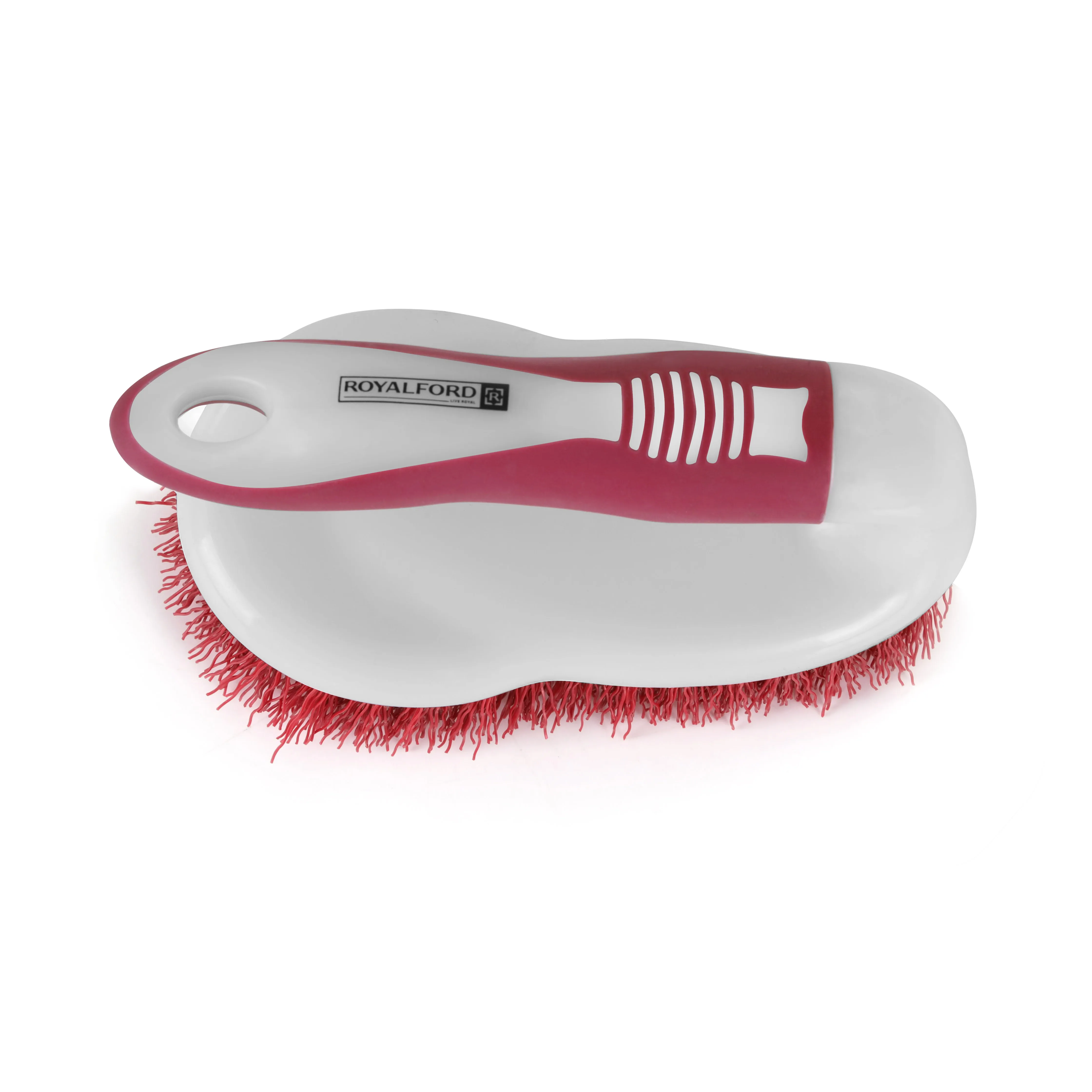 Royalford Floor/Dish Brush, with Gripped Handle, RF2356-FB | Flexible Stiff Bristles | Heavy Duty Brush for Bathroom, Shower, Sink, Carpet, Floor