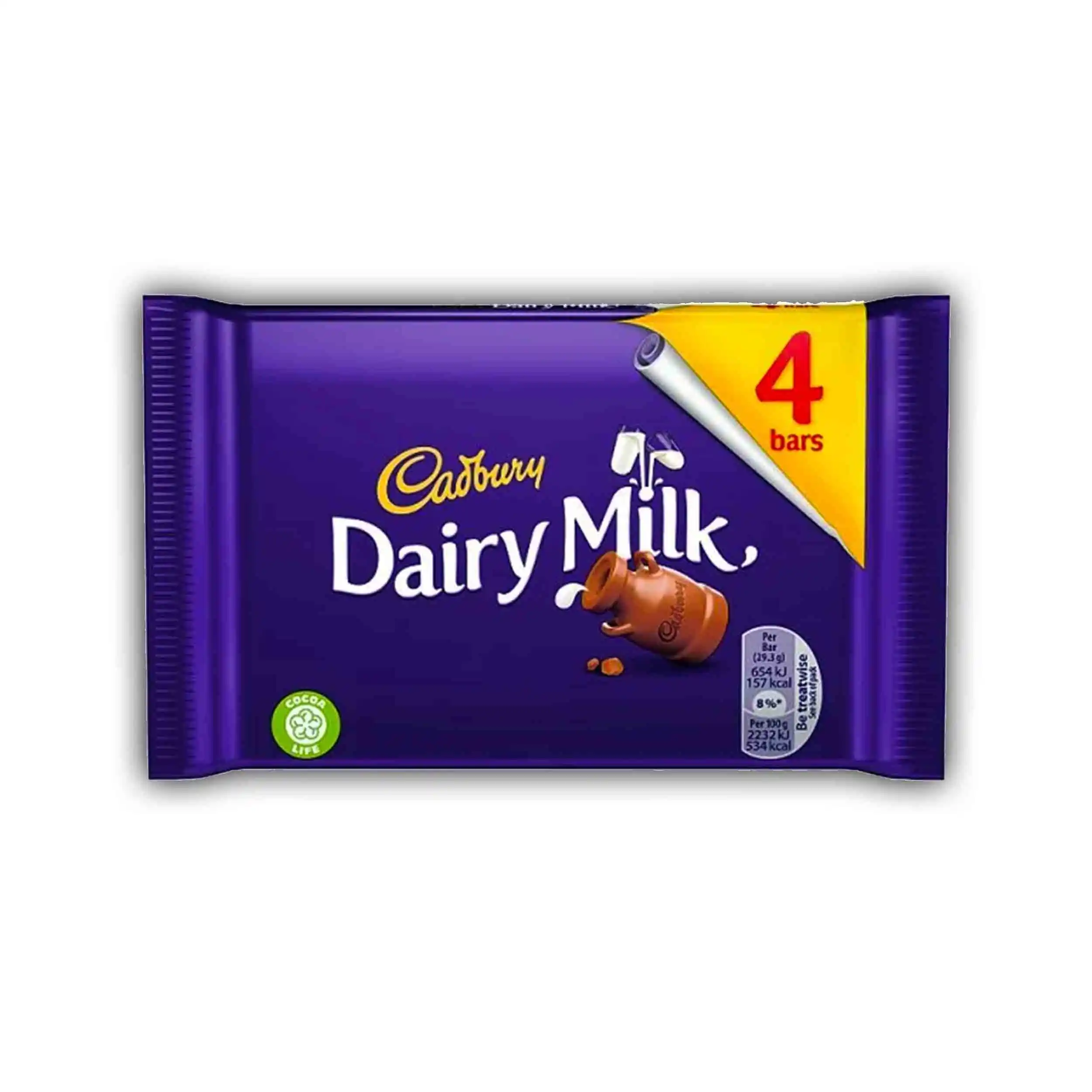 CADBURY DAIRY MILK 4PK 117.2g
